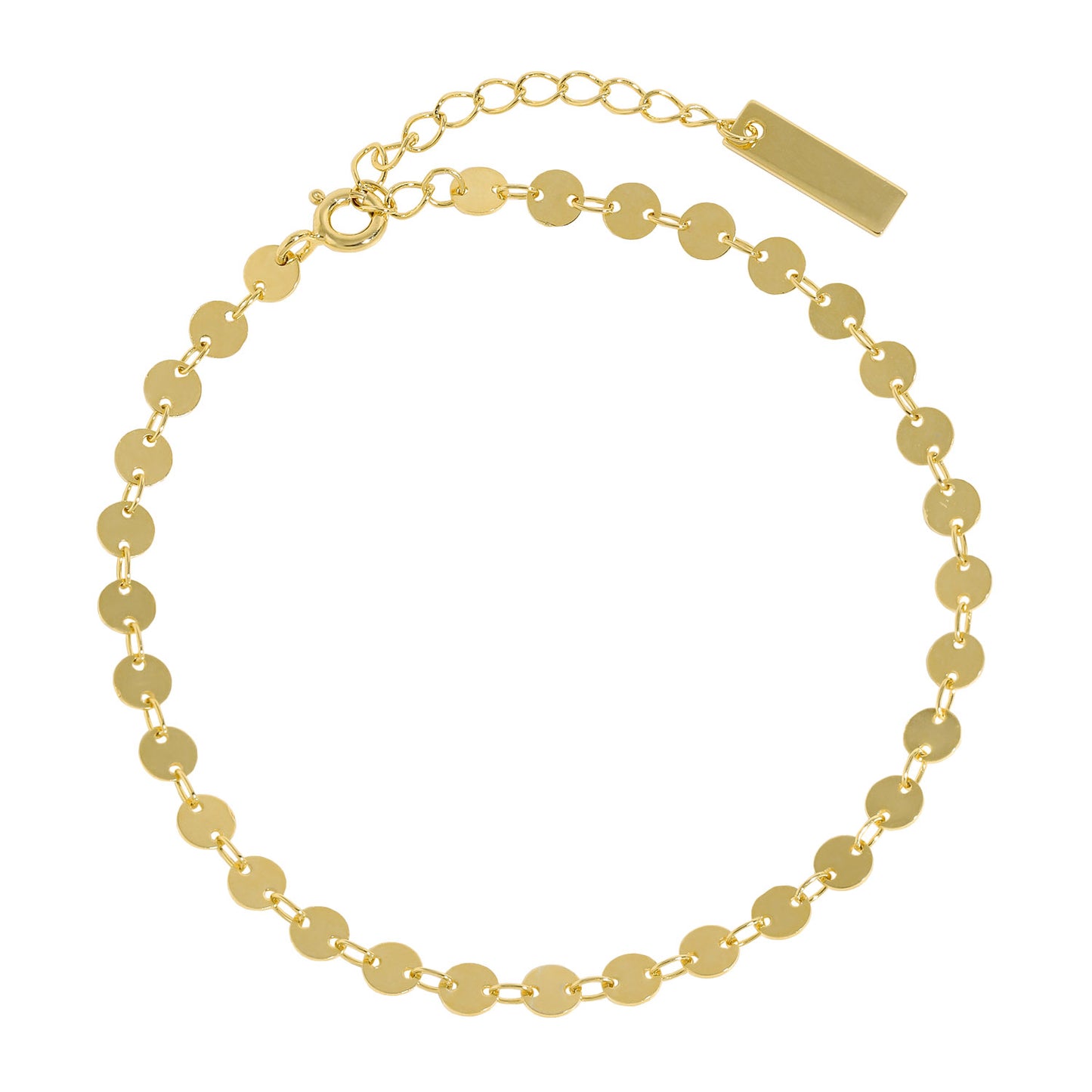Melsery Geometry Round Diskette Anklet/Bracelet
