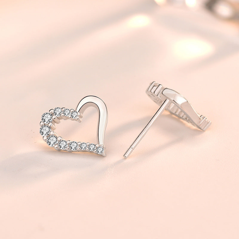 Melsery Irregular Hollow Heart Stud Earrings