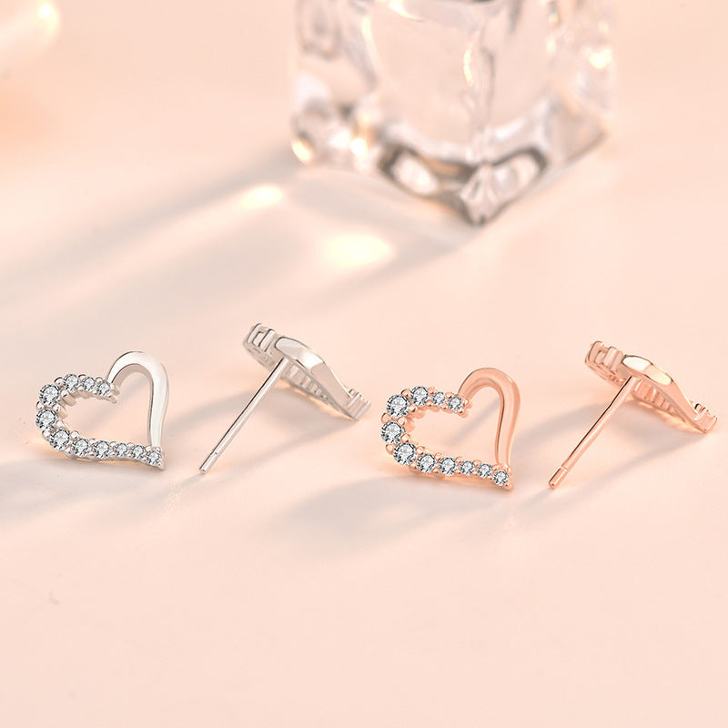 Melsery Irregular Hollow Heart Stud Earrings