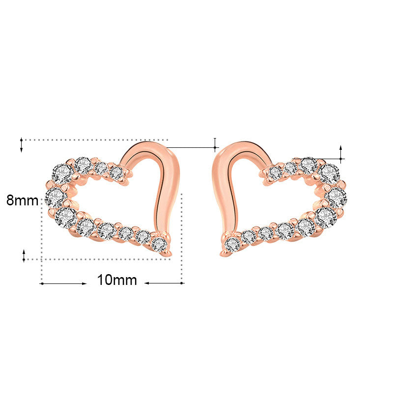 Melsery Irregular Hollow Heart Stud Earrings
