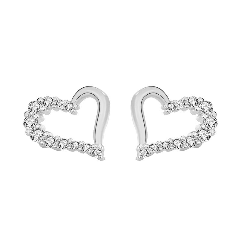 Melsery Irregular Hollow Heart Stud Earrings