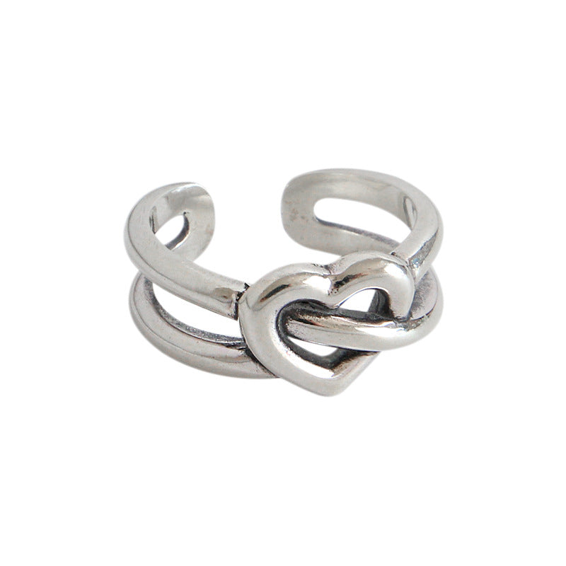 Melsery Retro Hollow Heart Ring