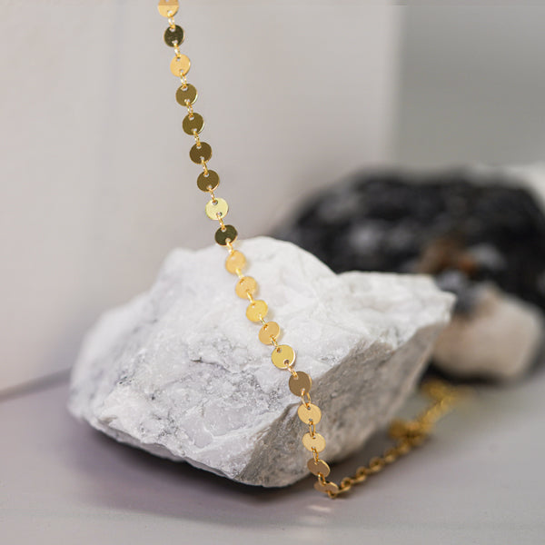 Melsery Geometry Round Diskette Anklet/Bracelet