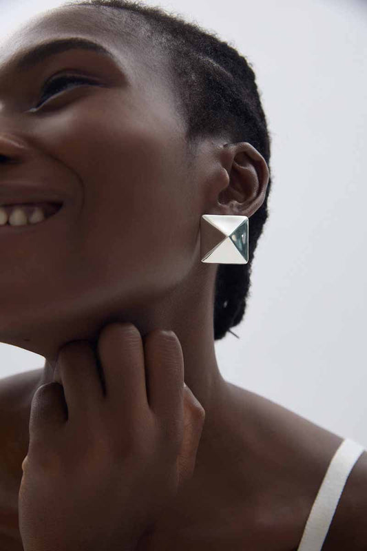 Melsery Black Style
 Cone Stud Earrings