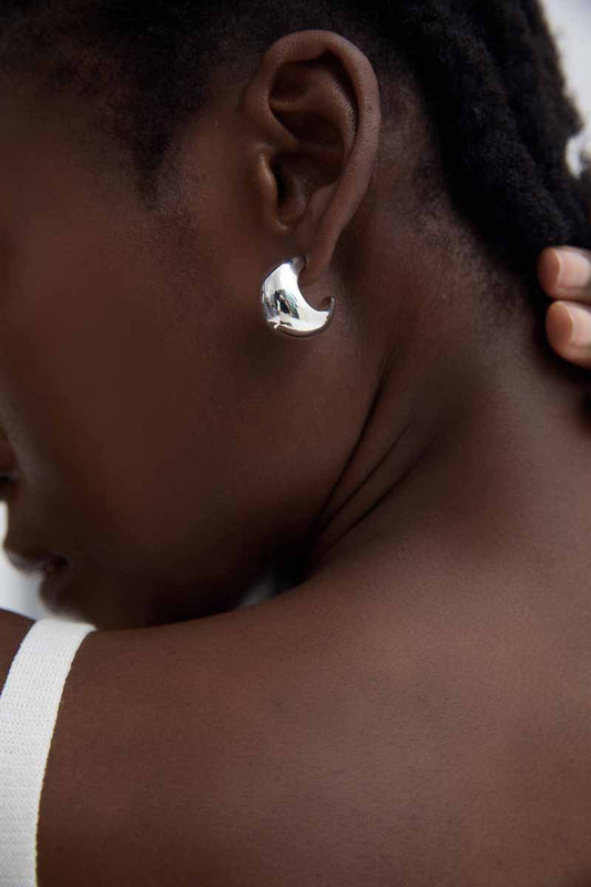 Melsery Black Style
 Crescent Moon Earrings