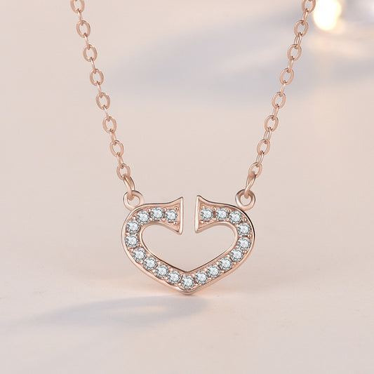 Melsery Office Broken Heart Necklace