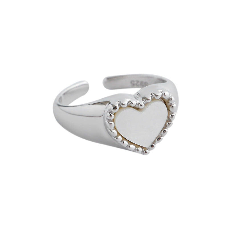 Melsery Heart Mother of Shell Ring