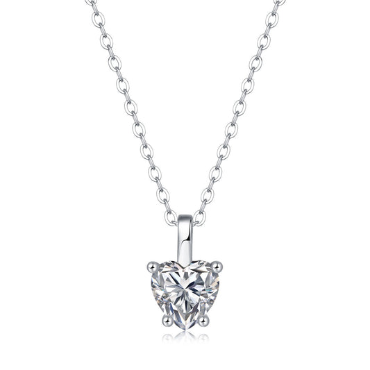 Melsery Moissanite Heart Necklace