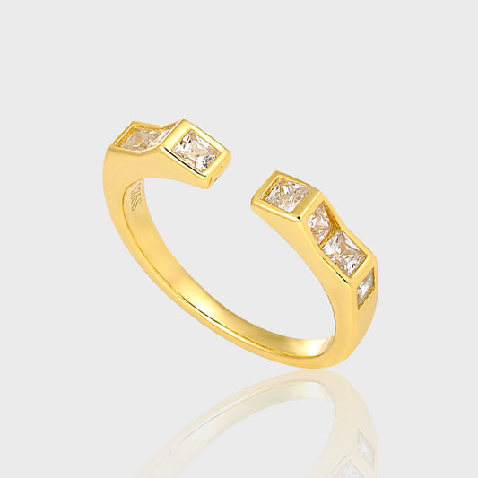 Melsery Office Geometry Square Ring