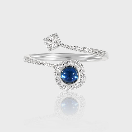 Melsery Lady Elegant Blue Eye Ring