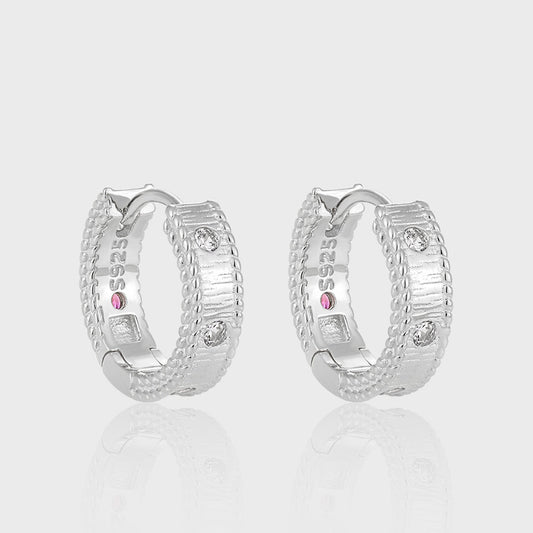Melsery Casual Round Twisted Borders Earrings