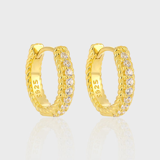 Melsery Office Twisted Round Earrings